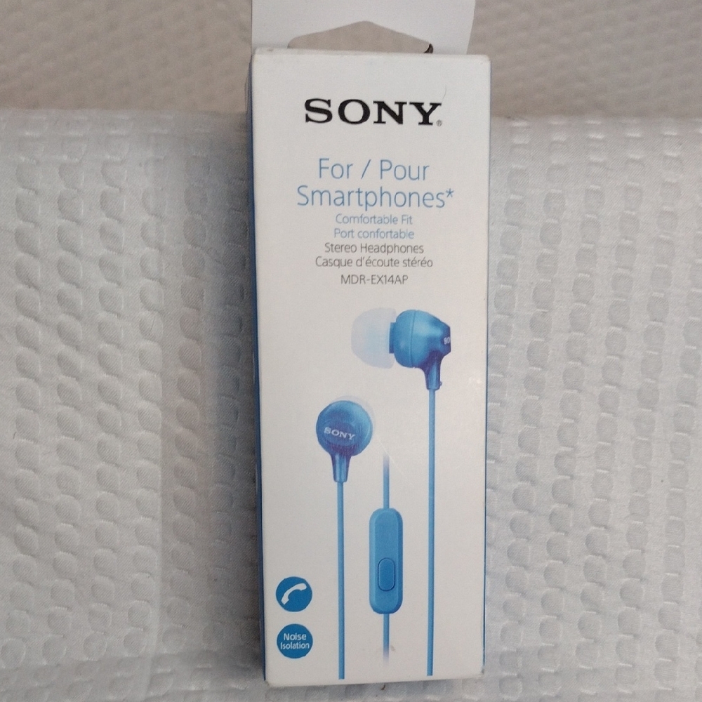 Sony MDR-EX14AP Blue Wired In-Ear Headphones with Inline Mic